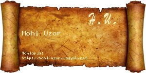 Hohl Uzor névjegykártya